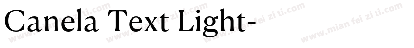 Canela Text Light字体转换